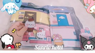 Sanrio Hotel / Sanrio Hellokitty Kuromi Mymelody Cinnamoroll Pochacco Pompompurin Quiet Book Diy