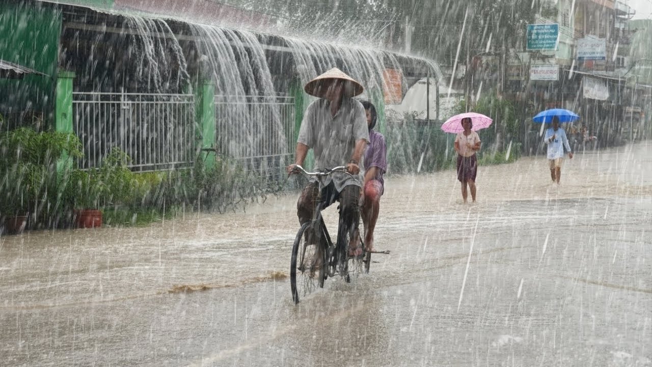 Monster Thunderstorm and Heavy Rain Sounds From Indonesia for Sleeping