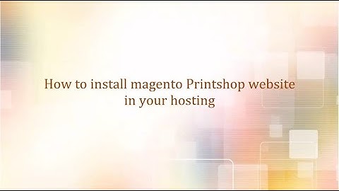 How to install  Magento Printshop on Themeforest quickstart