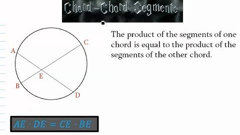 Circles - Chord - Chord Segments