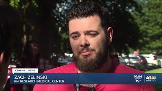 Nurses at Research, Menorah medical centers rally for better staffing, security