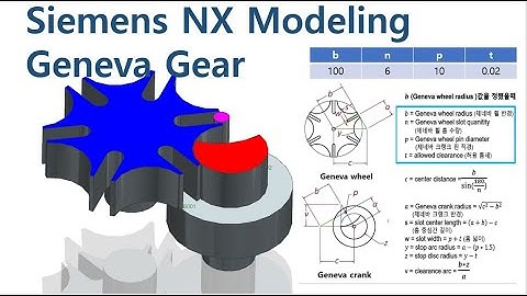 Siemens NX Modeling; How To Make a Geneva Gear Exactly; Rotary Indexing mechanism;6분할 제네바 기어;회전 인덱싱