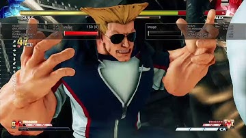 SFV 5.0 - Guile Loop Combos - 686 Damage and 689 CH Damage - Alex Chara Spe