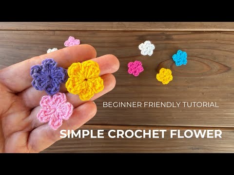 Easy Crochet Flower for Beginners | Simple Step-by-Step Crochet Tutorial