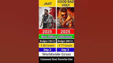 Good Bad Ugly Vs Jaat  Day 2 Box office Collection 🔥 | #goodbadugly #jaat #shorts  #shortvideo