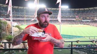 Very Unusual Night at Angels Stadium   Guy Climbs INTO The Fireworks Area / Nacho Helmet & Hot Dogs