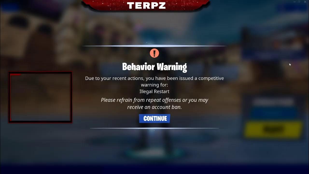 🔴What Illegal Restart Warning Ban Means! Fortnite EpicGames YouTube