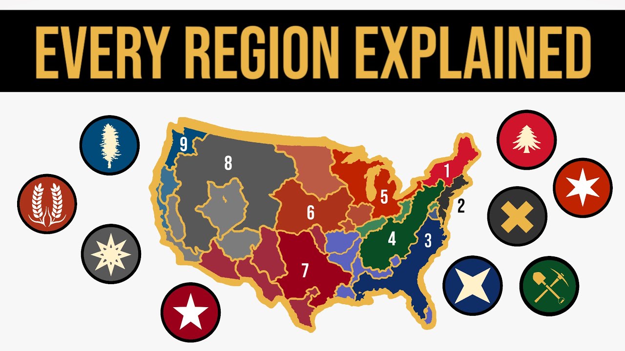 5 Regions of the U.S 美國五大地區介紹