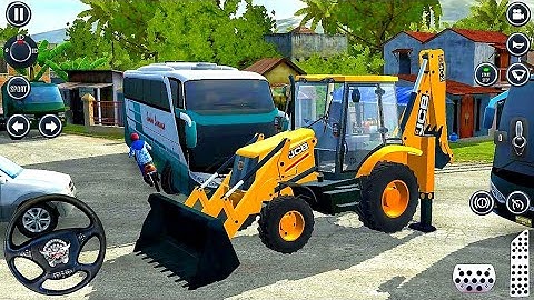 JCB Backhoe Loader Driving #93 - Bus Simulator Indonesia - New Bulldozer Jcb Game - Android Gameplay
