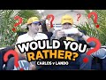 Carlos sainz and lando norris play would you rather