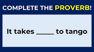 Test Your Knowledge with the English Proverbs Quiz #challenge 21