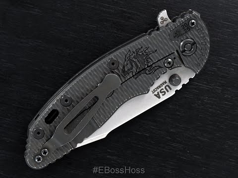 Hinderer Knives XM-18 3.5 inch Battle Black Harpoon Spanto Flipper