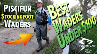 Best Fishing Waders Under $100  Budget Piscifun Stockingfoot Waders Review  & Field Test 