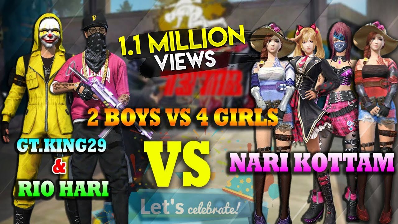 2 Boys Vs 4 Girls Best Clash Squad 2.0 Room Match Tamil | Tips&TRicks Tamil | Gaming Tamizhan