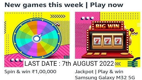 Amazon Funzone Jackpot Samsung Spin and Win Quiz Answers Today|25 July 2022 | Daily Quiz Time