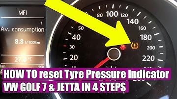 How To Reset Tire Pressure Light Indicator (TPMS) | on VW Golf Mk7, Jetta (2013-2019) in 4 steps