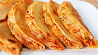 Taco Mexicana-Homemade Dominos Style in Tawa | Crispy potato tacos | Chatpata Aloo Tacos| Aloo Tacos
