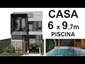 CASA PEQUENA 6 x 9 Metros - Com PISCINA