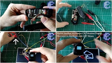 Dünyanın En Küçük Tek Renk CRT Monitörünü Arduino ile Çalıştırdık.