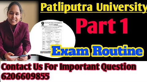patliputra university part 1 exam 2023|ppu part 1 exam schedule explain|ppu part 1 date sheet| #ppu