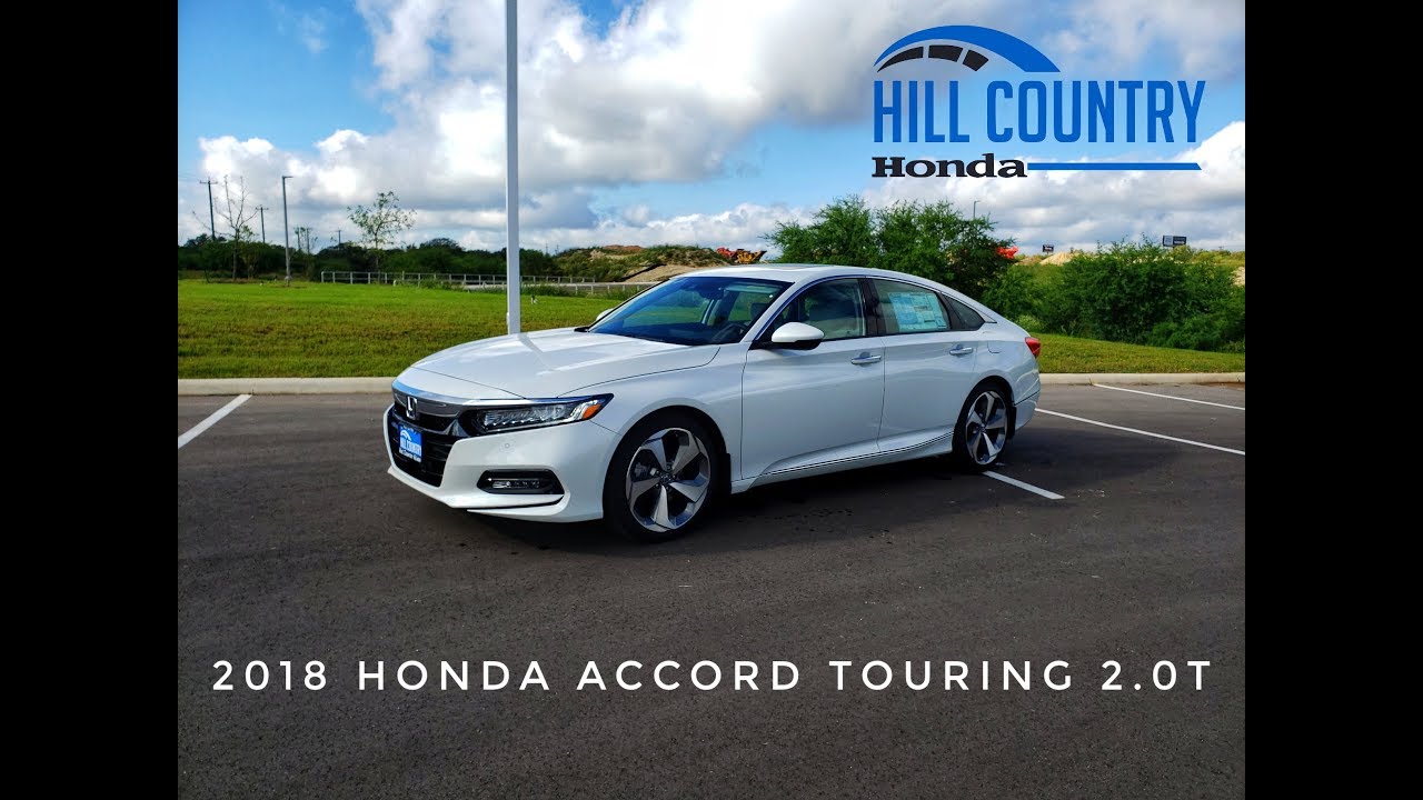 2018 Honda Accord Touring 2.0T in Platinum White Pearl at Hill Country Honda by Zachery Hockaday