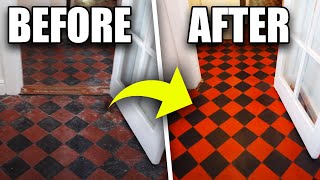 STUNNING 150 Year Old Tile Restoration! How to Clean Quarry Tiles