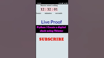 Coding the Digital Clock in Python|Create a digital clock using|How to draw a clock in Python|#short