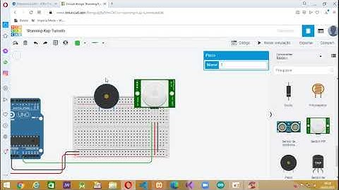 Projeto Arduíno - Sistema de alarme com sensor PIR (TINKERCAD)