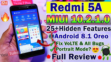 Redmi 5A MIUI 10.2.1.0 Stable Update Full Review | 25+ Hidden Features | Fix VoLTE, Portrait Mode?