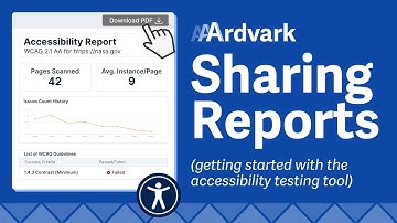 Sharing Accessibility Reports | Getting Started with AAArdvark | Digital Accessibility Testing Tool