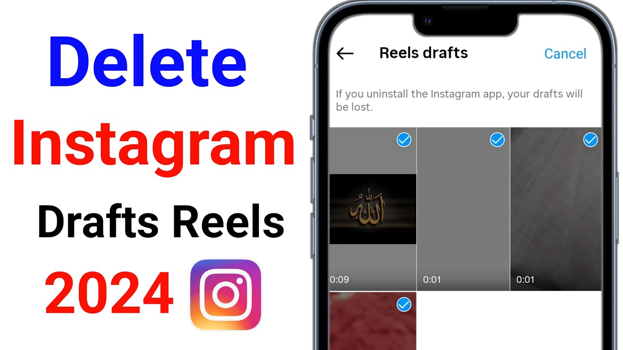 how-to-delete-draft-reels-in-instagram-2024-delete-instagram-draft