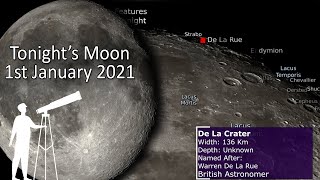 4K: Tonight's Moon 1st January 2021 - What's new to view? A closer look at the moon.
