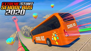 School Bus Stunt Driving: Free School Bus Games - Impossible mega ramp racing - Android Gameplay