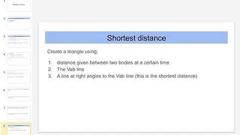 Applied maths LC(Relative Velocity 3):Independent bodies shortest distance