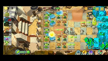 Level 42 in Plants vs Zombies 2 ;Pyramid of Doom - Endless Zone ! Spore-shroom