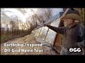 This Earthship inspired house is built using cementblocks instead of tires