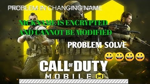 Problem in changing nickname in call of duty