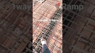 1way slab, double jaal in Ramp Steel#design #development length#extra #india #bharat #system #best