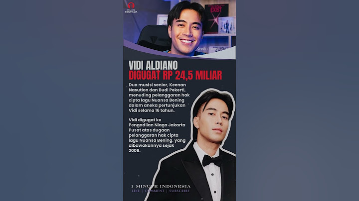 Vidi Aldiano Digugat Rp 24,5 Miliar  #trending