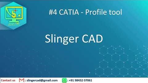 #4 CATIA - Profile tool