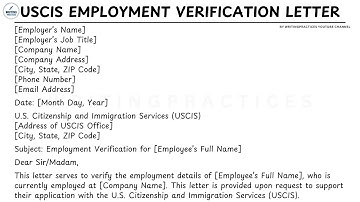 How To Write An Employment Verification Letter for USCIS Steps Guide | Writing Practices