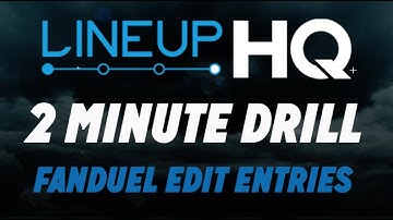 LineupHQ Tutorial - FanDuel Edit Entries