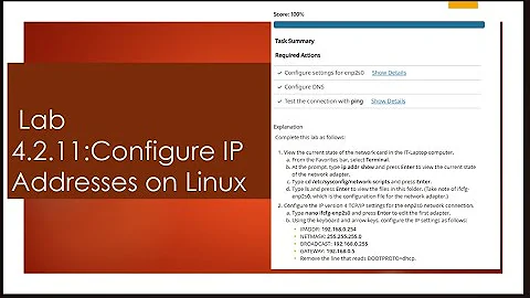 Networking+| 4.2.11 Lab| Configure IP Addresses on Linux