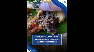 Viral, Wanita Baru Sadar Ada Belatung di Lauk Saat Santap di Warung Nasi di Bali