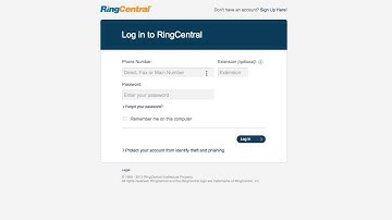 Logging in to  your RingCentral Account