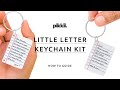 How to make a little letter shrink keyring at home  diy shrinky keychain kit by pikkii