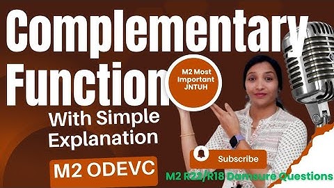 Complementary Function Explained in Telugu JNTUH R22 M2 Higher Order Differential Equations Find yc