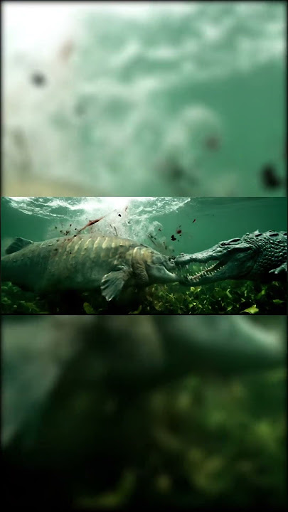 Angry Crocodile: Regretful fish #short #fish #ZhiZhi #psycho8two #WildLife #crocodile