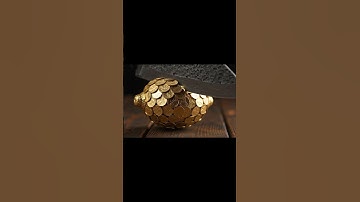 Slow-Motion ASMR: Slicing a Surreal Gold Coin Lemon | Liquid Metal Flow in 4K  #asmr  #glasssounds