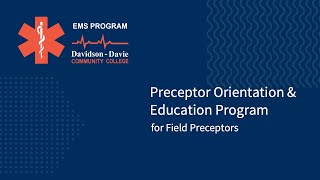 DDCC Field Internship Preceptor Orientation - 2021